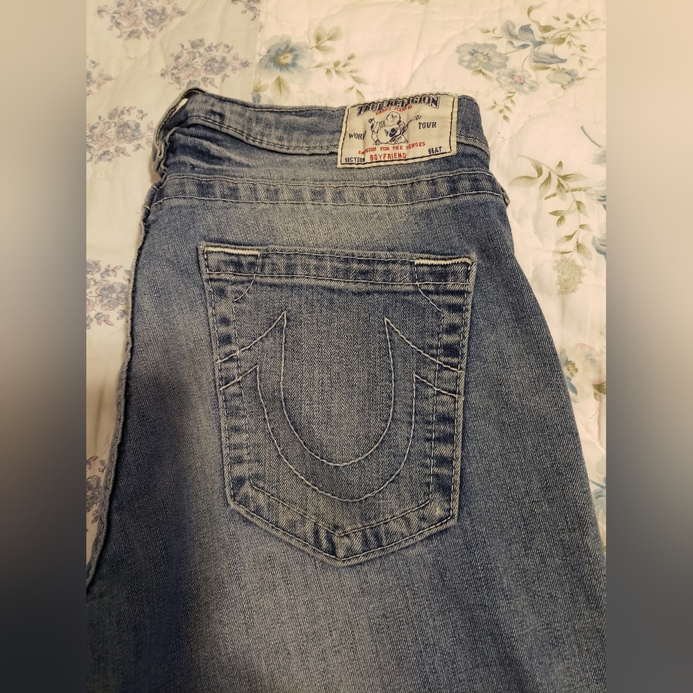 {True Religion} Distressed Boyfriend Jeans, 30×27 - Picture 5 of 5